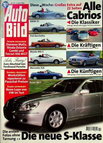 Deckblatt Auto Bild (14/1998)